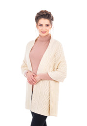 Ladies Classic Cable Wool Wrap - Best of Ireland Gifts